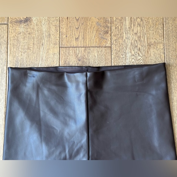 Joie Faux Leather Leggings in Espresso size Large NWT - Picture 4 of 13
